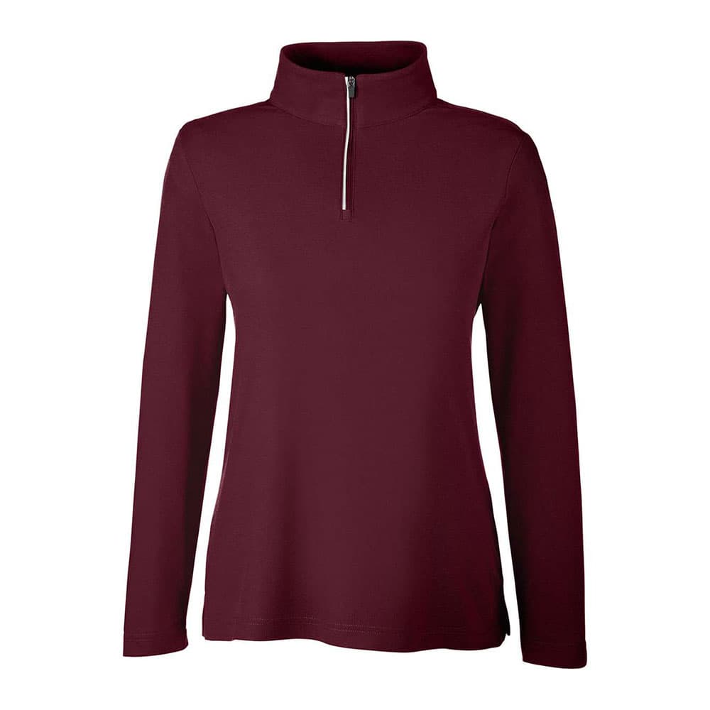 CUSTOM CORE365 WOMENS FUSION CHROMASOFT™ PIQUE QUARTER-ZIP PULLOVER
